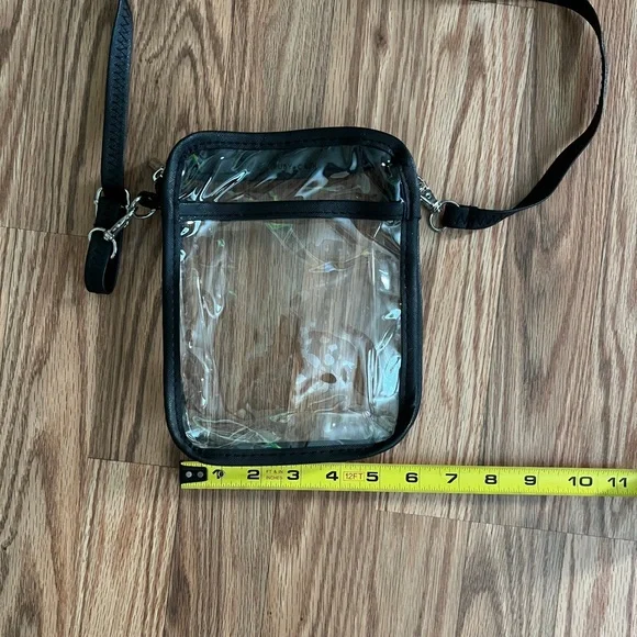 Clear and Black Crossbody Handbag Purse - Picture 3 of 5